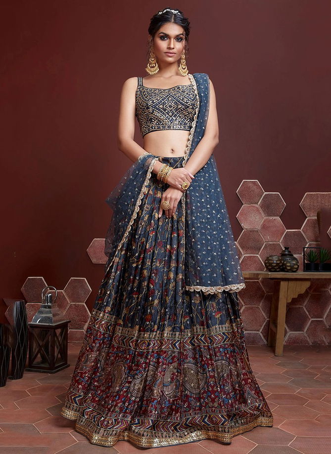 Mandakini  Party Wear Chinon Silk Wholesale Lehenga Choli Collection